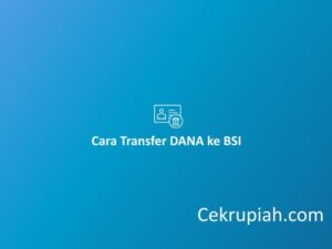 cara transfer DANA ke BSI